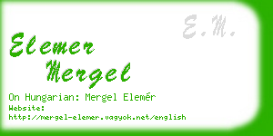elemer mergel business card